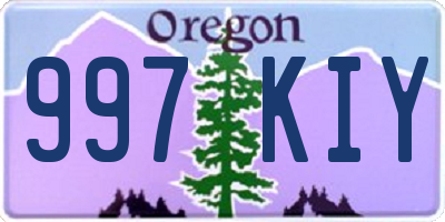 OR license plate 997KIY