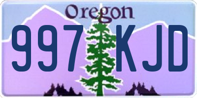 OR license plate 997KJD