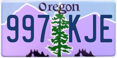 OR license plate 997KJE