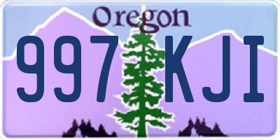 OR license plate 997KJI