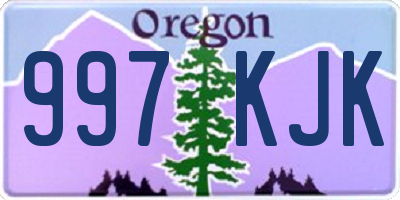 OR license plate 997KJK