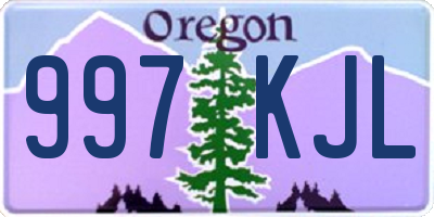 OR license plate 997KJL