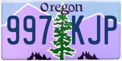 OR license plate 997KJP