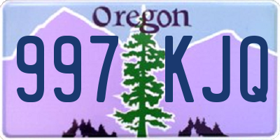 OR license plate 997KJQ