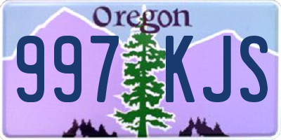 OR license plate 997KJS