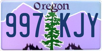 OR license plate 997KJY