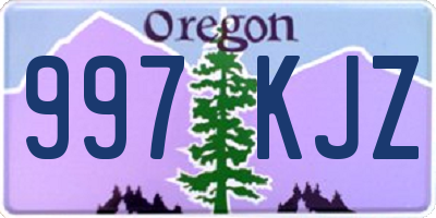 OR license plate 997KJZ