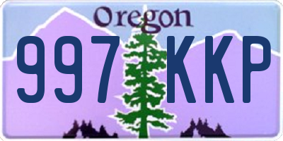 OR license plate 997KKP