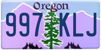 OR license plate 997KLJ