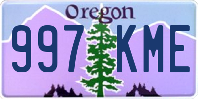 OR license plate 997KME