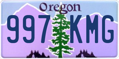 OR license plate 997KMG