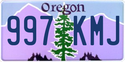 OR license plate 997KMJ