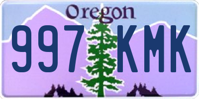 OR license plate 997KMK