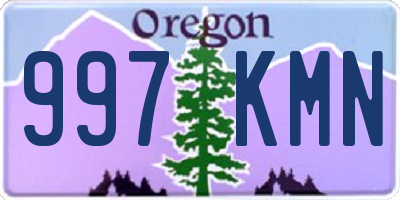 OR license plate 997KMN