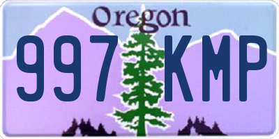 OR license plate 997KMP