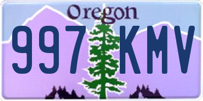 OR license plate 997KMV