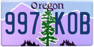 OR license plate 997KOB