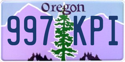 OR license plate 997KPI