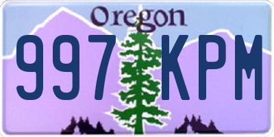 OR license plate 997KPM