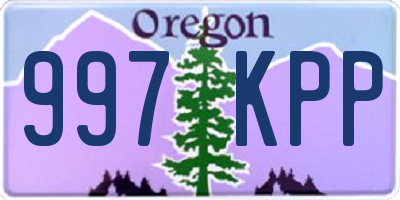 OR license plate 997KPP