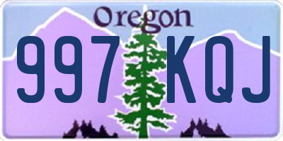 OR license plate 997KQJ