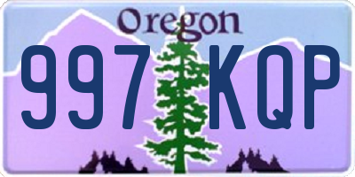 OR license plate 997KQP