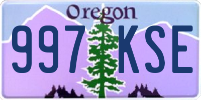 OR license plate 997KSE