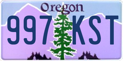 OR license plate 997KST