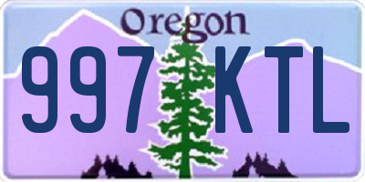 OR license plate 997KTL
