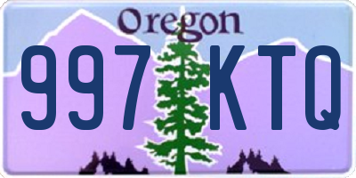 OR license plate 997KTQ