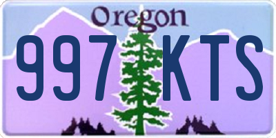 OR license plate 997KTS