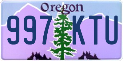 OR license plate 997KTU