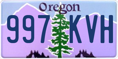 OR license plate 997KVH