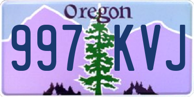 OR license plate 997KVJ