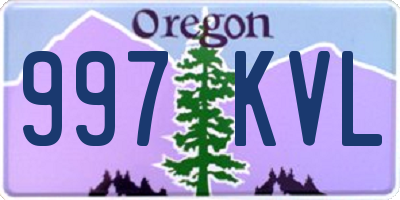 OR license plate 997KVL