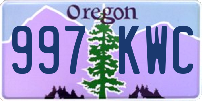 OR license plate 997KWC