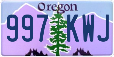 OR license plate 997KWJ