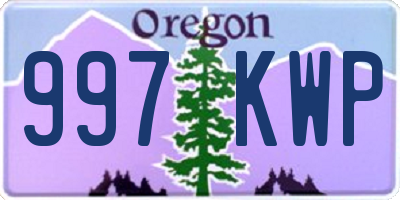 OR license plate 997KWP