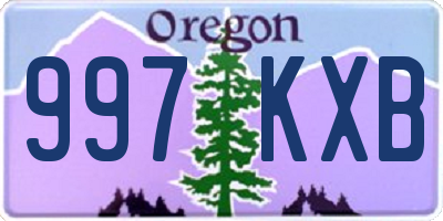 OR license plate 997KXB