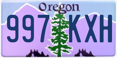 OR license plate 997KXH
