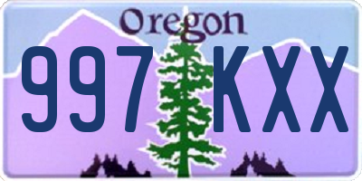 OR license plate 997KXX