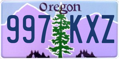 OR license plate 997KXZ