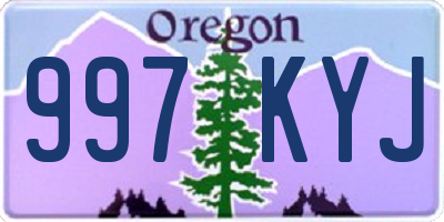 OR license plate 997KYJ