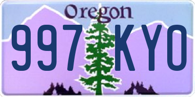 OR license plate 997KYO