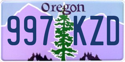 OR license plate 997KZD