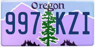 OR license plate 997KZI
