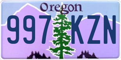 OR license plate 997KZN