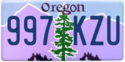 OR license plate 997KZU