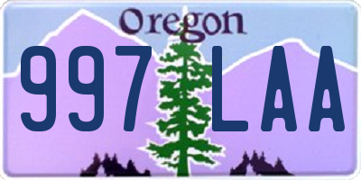 OR license plate 997LAA