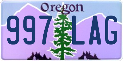 OR license plate 997LAG